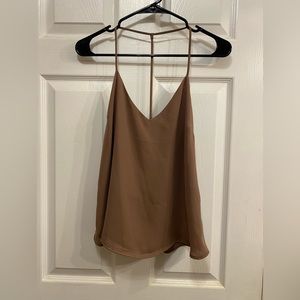 Tan forever 21 sheer blouse. Size small